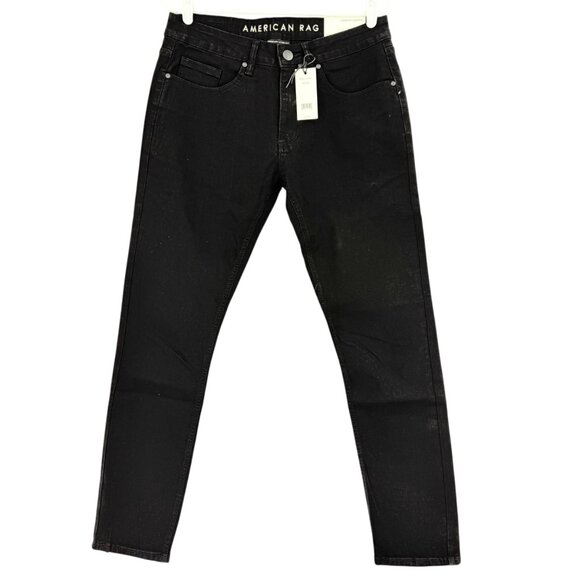 American Rag Men's Comfort Stretch Slim Fit Black Denim Jeans Size 30x32 NWT - Picture 1 of 11